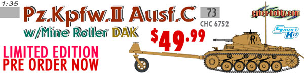 Cyber Hobby1/35 Pz.Kpfw.II Ausf.C Panzer II w/Mine Roller DAK (LTD)